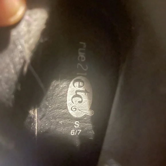 Rue21 Black Over the Knee Boots with Platform Sole - Picture 3 of 3